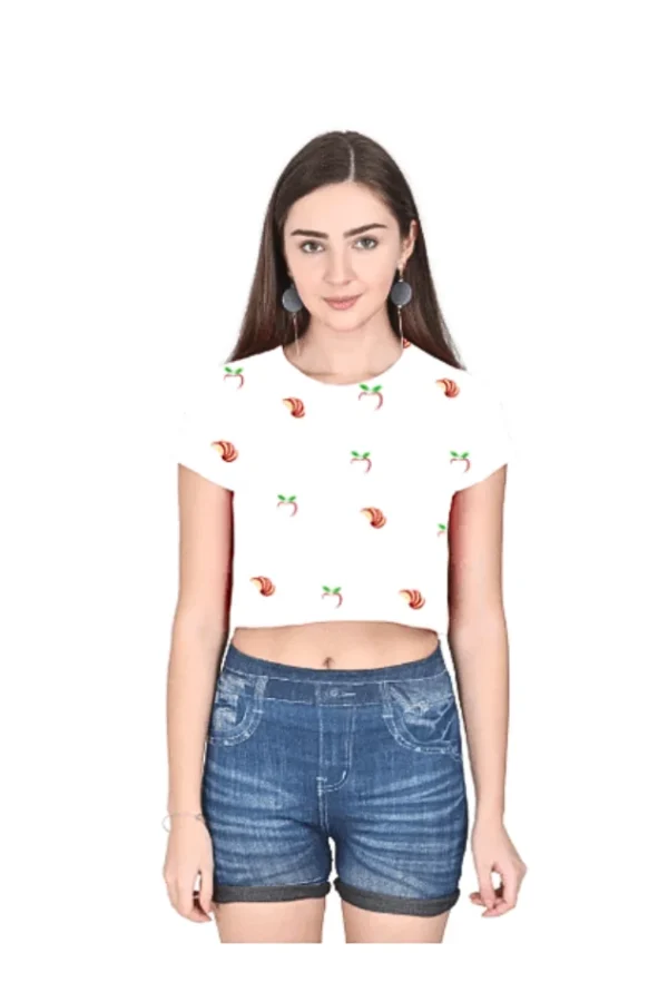 Female Flower Fitted Crop Top​