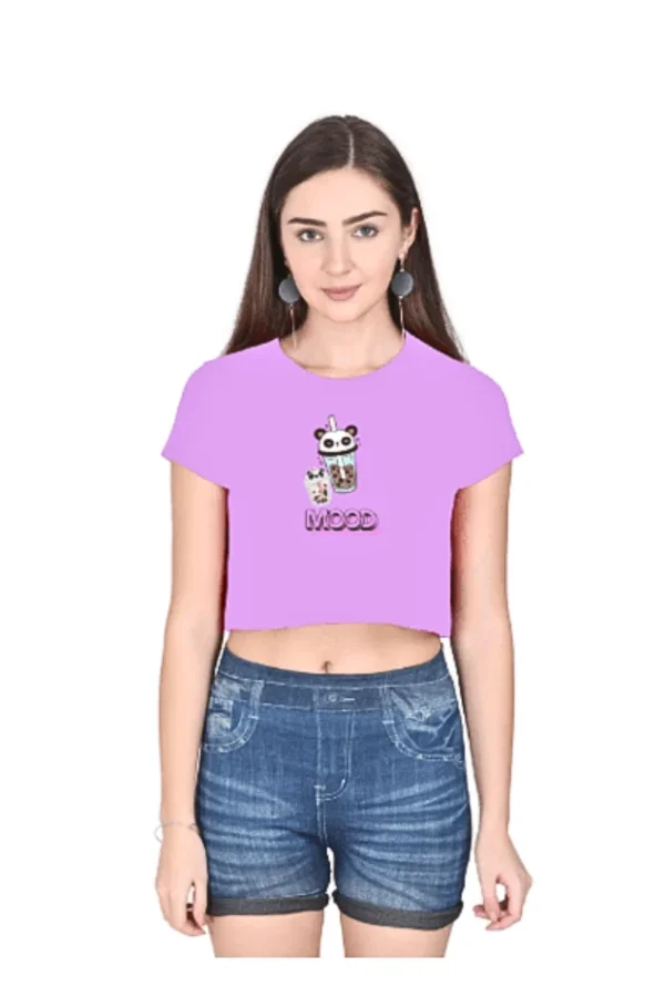 Panda Prints Crop Top for Womens