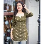 STYLISH MEHENDI SHORT KURTI FOR WOMAN AND GIRL