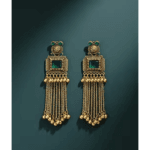 Antique Gold Plated Long Dangler Earrings for Women & Girls
